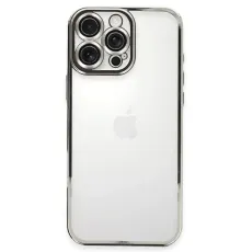 Apple iPhone 16 Pro Kılıf Lensli Silikon - Gümüş