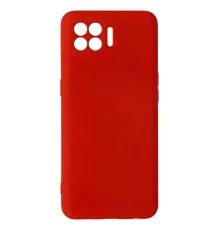 Reno 4 Lite Kılıf Nano içi Kadife Silikon - Kırmızı