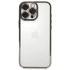 Apple iPhone 16 Pro Kılıf Lensli Silikon - Titanyum Gri