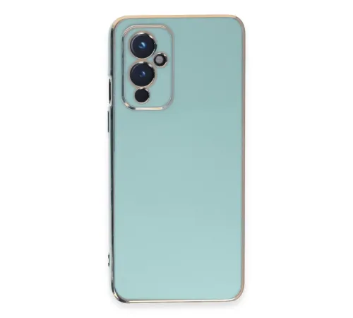 One Plus 9 Kılıf Volet Silikon - Açık Yeşil
