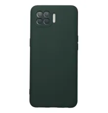 Reno 4 Lite Kılıf Nano içi Kadife Silikon - Koyu Yeşil