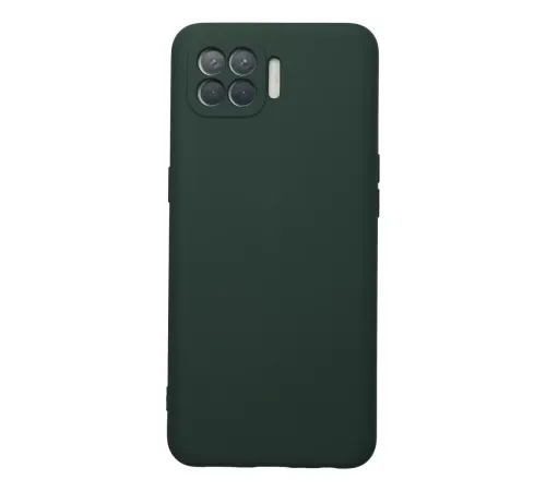 Reno 4 Lite Kılıf Nano içi Kadife Silikon - Koyu Yeşil