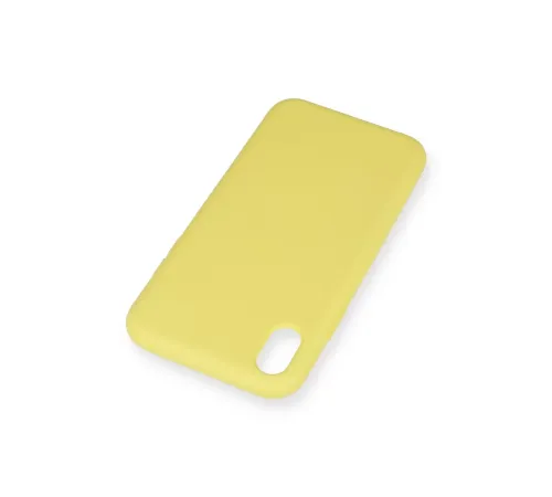 Apple iPhone XR Kılıf Nano içi Kadife Silikon - Sarı