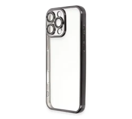 Apple iPhone 16 Pro Max Kılıf Lensli Silikon - Siyah