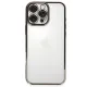 Apple iPhone 16 Pro Max Kılıf Lensli Silikon - Titanyum Gri