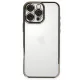 Apple iPhone 16 Pro Max Kılıf Lensli Silikon - Titanyum Gri
