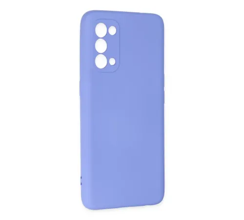 Reno 5 Kılıf Nano içi Kadife Silikon - Lila