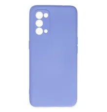 Reno 5 Kılıf Nano içi Kadife Silikon - Lila