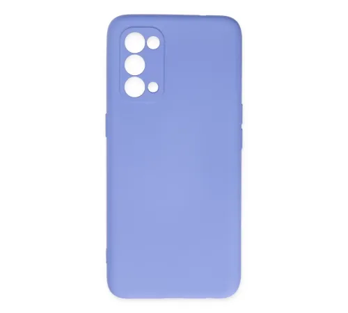 Reno 5 Kılıf Nano içi Kadife Silikon - Lila