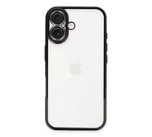 Apple iPhone 16 Plus Kılıf Lensli Silikon - Siyah