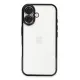 Apple iPhone 16 Plus Kılıf Lensli Silikon - Siyah