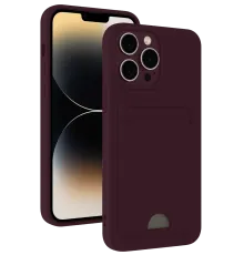 Apple iPhone 13 Pro Kılıf Kelvin Kartvizitli Silikon - Derin Mor