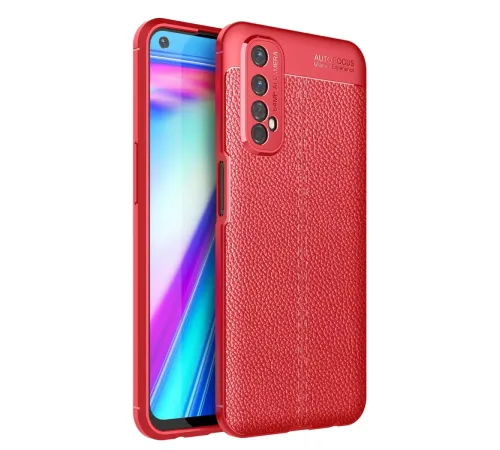 Realme 7 Kılıf Auto Focus Kapak - Kırmızı