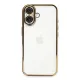 Apple iPhone 16 Plus Kılıf Lensli Silikon - Gold