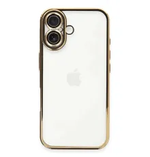 Apple iPhone 16 Plus Kılıf Lensli Silikon - Gold