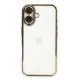 Apple iPhone 16 Plus Kılıf Lensli Silikon - Gold