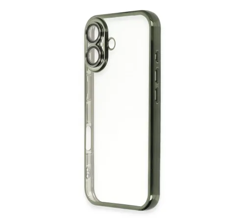 Apple iPhone 16 Plus Kılıf Lensli Silikon - Yeşil