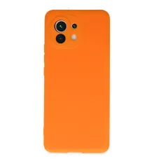 Xiaomi Mi 11 Kılıf Nano içi Kadife Silikon - Turuncu