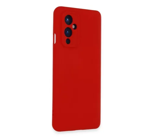 One Plus 9 Kılıf Nano içi Kadife Silikon - Kırmızı