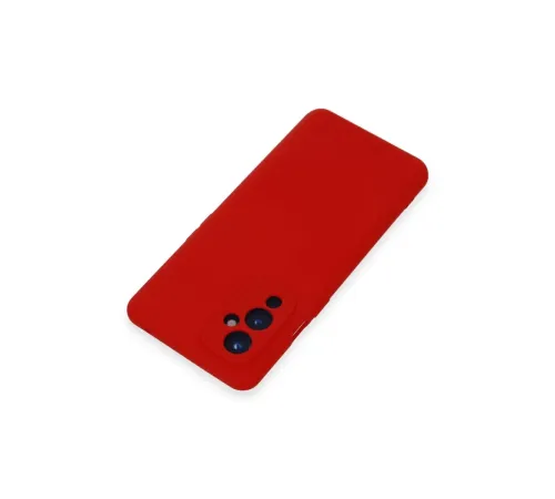 One Plus 9 Kılıf Nano içi Kadife Silikon - Kırmızı