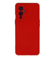 One Plus 9 Kılıf Nano içi Kadife Silikon - Kırmızı