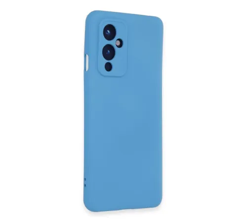 One Plus 9 Kılıf Nano içi Kadife Silikon - Mavi