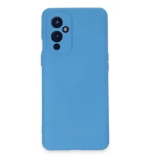 One Plus 9 Kılıf Nano içi Kadife Silikon - Mavi