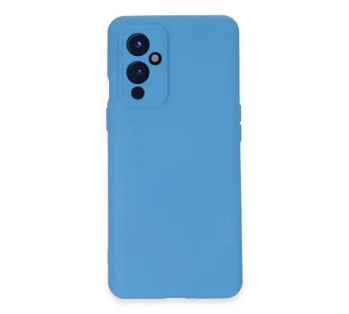 One Plus 9 Kılıf Nano içi Kadife Silikon - Mavi