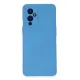 One Plus 9 Kılıf Nano içi Kadife Silikon - Mavi
