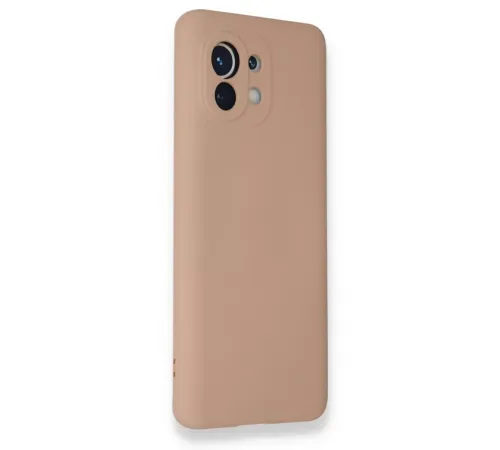 Xiaomi Mi 11 Kılıf Nano içi Kadife Silikon - Pudra