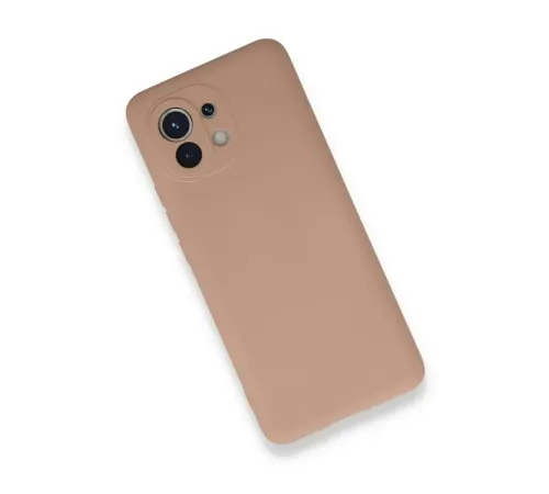 Xiaomi Mi 11 Kılıf Nano içi Kadife Silikon - Pudra
