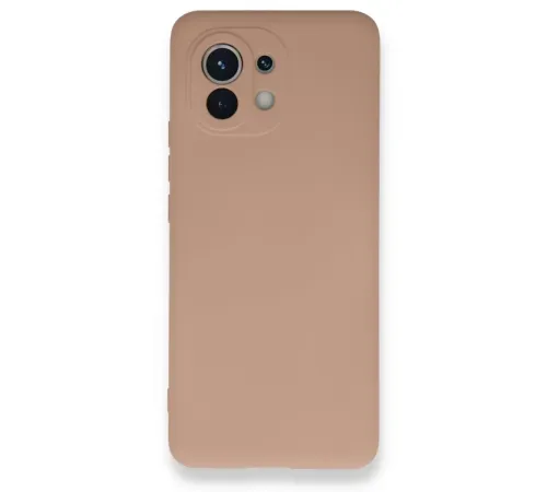 Xiaomi Mi 11 Kılıf Nano içi Kadife Silikon - Pudra