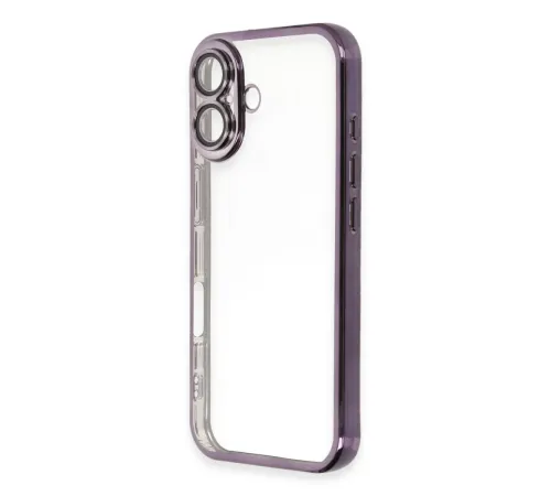 Apple iPhone 16 Plus Kılıf Lensli Silikon - Mor