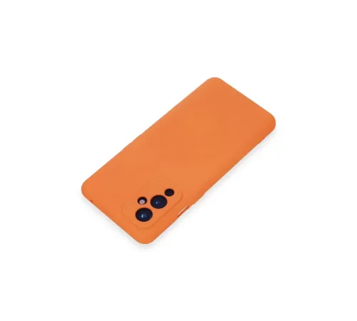 One Plus 9 Kılıf Nano içi Kadife Silikon - Turuncu