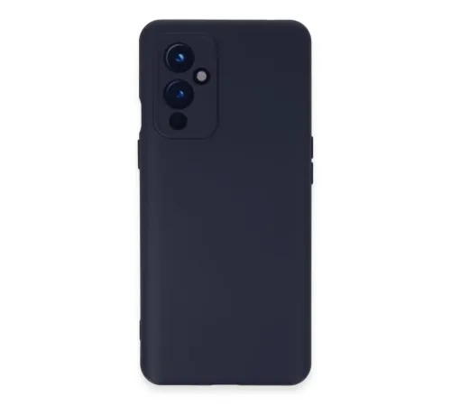 One Plus 9 Kılıf Nano içi Kadife Silikon - Lacivert