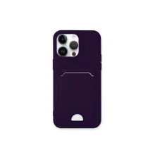 Apple iPhone 14 Pro Max Kılıf Kelvin Kartvizitli Silikon - Derin Mor