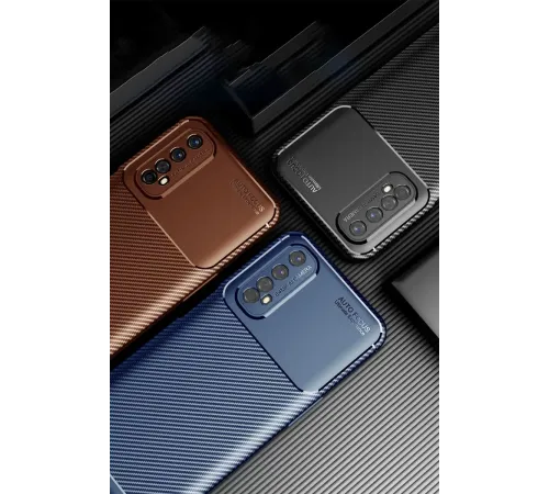 Realme 7 Kılıf Auto Focus Karbon Kapak - Lacivert