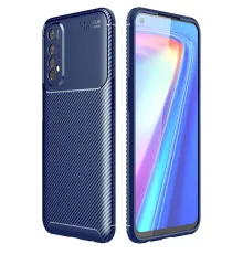 Realme 7 Kılıf Auto Focus Karbon Kapak - Lacivert