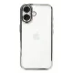 Apple iPhone 16 Plus Kılıf Lensli Silikon - Gümüş