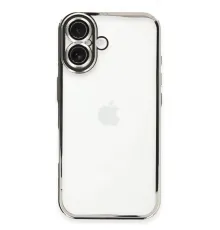 Apple iPhone 16 Plus Kılıf Lensli Silikon - Gümüş