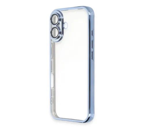 Apple iPhone 16 Plus Kılıf Lensli Silikon - Açık Mavi