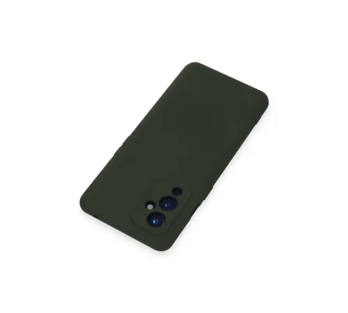 One Plus 9 Kılıf Nano içi Kadife Silikon - Koyu Yeşil