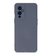 One Plus 9 Kılıf Nano içi Kadife Silikon - Gri