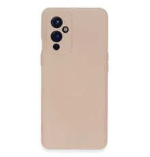 One Plus 9 Kılıf Nano içi Kadife Silikon - Pudra