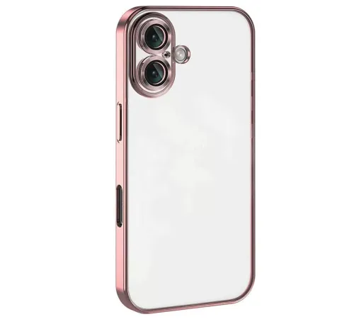 Apple iPhone 16 Plus Kılıf Lensli Silikon - Pembe
