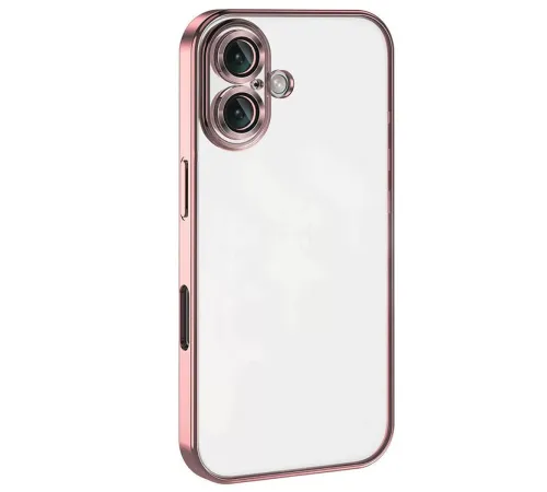 Apple iPhone 16 Plus Kılıf Lensli Silikon - Pembe