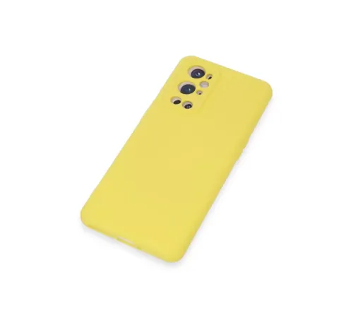 One Plus 9 Pro Kılıf Nano içi Kadife Silikon - Sarı