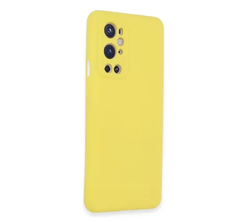 One Plus 9 Pro Kılıf Nano içi Kadife Silikon - Sarı