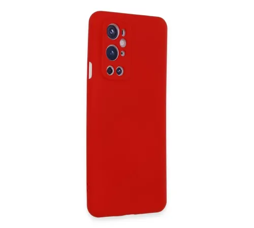 One Plus 9 Pro Kılıf Nano içi Kadife Silikon - Kırmızı