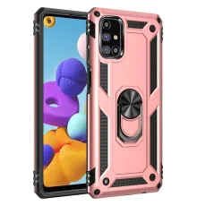 Samsung Galaxy M51 Kılıf Sofya Yüzüklü Silikon Kapak - Rose